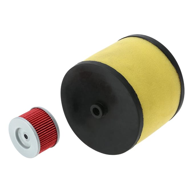 Filtre à air + filtre à huile + bougie d'allumage pour Honda Foreman 400 4x4 95-03 (TRX400FW) yellow