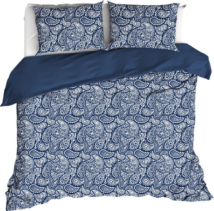 De Witte Lietaer Dekbedovertrek Igor, Royal Blue - 240 x 220 - Katoen Percal