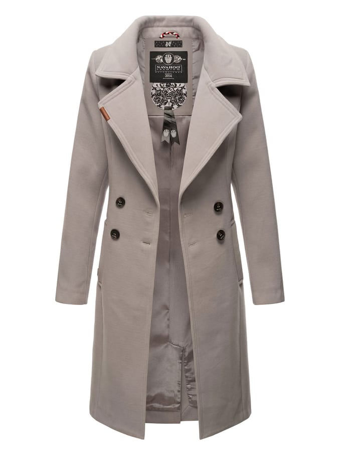 Navahoo Dames Trenchcoat Wooly – Premium Wintermantel met Elegante Pasvorm