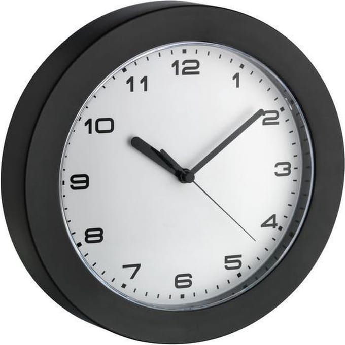 TFA Black Ring 22.8 cm klok