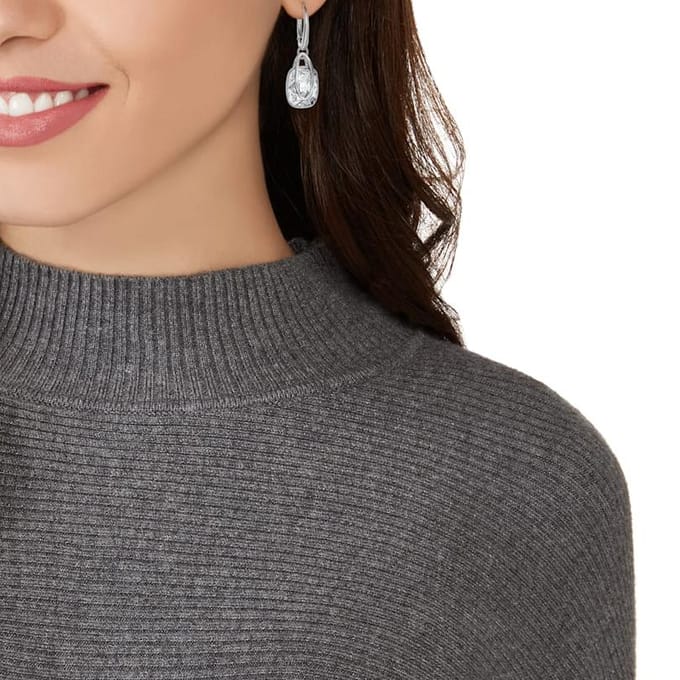 Swarovski Oorbellen Dames Zilver 5528487 Silver black