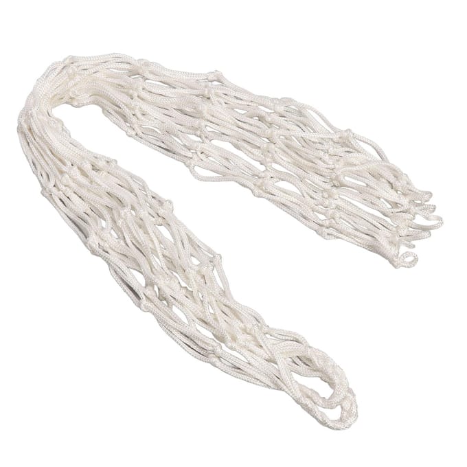 Basketbal Draagnet Geweven Polyester Basketbal Mesh Net Tas Lichtgewicht Draagbaar Sportbal Net white