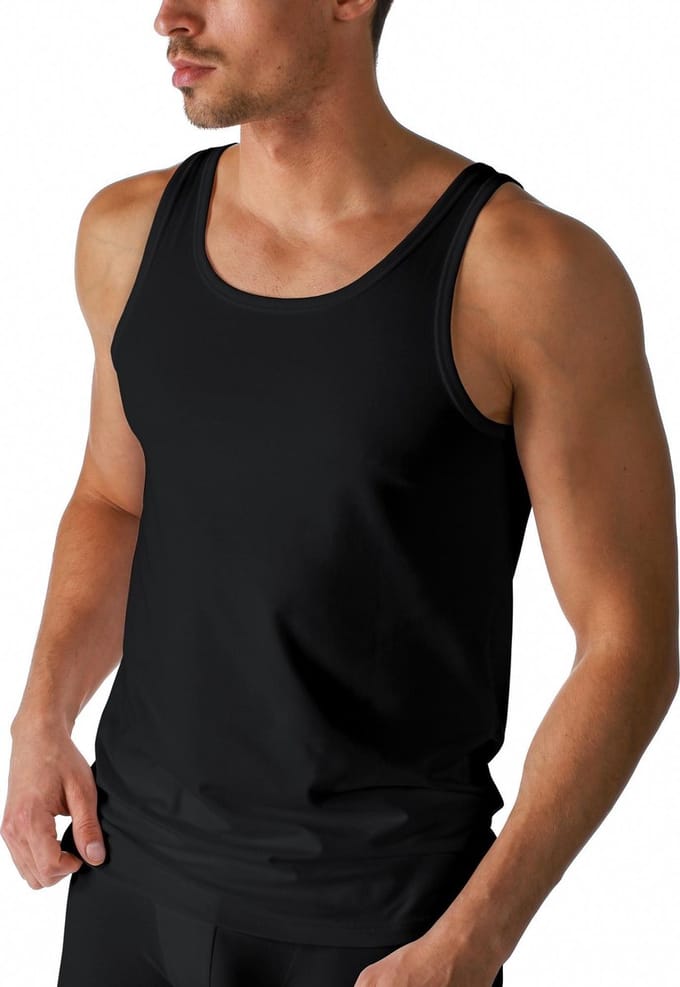 Boru Bamboo heren onderhemd - Bamboe singlet - Mannen hemden bamboe - Hemden heren - Zwart / L