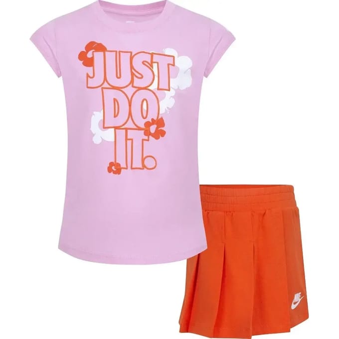 Meisjes t-shirt en rok set Nike Floral
