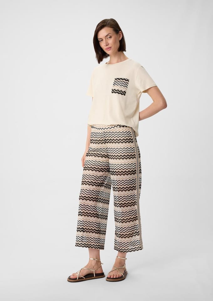 Dames gebreide jersey broek COMMA