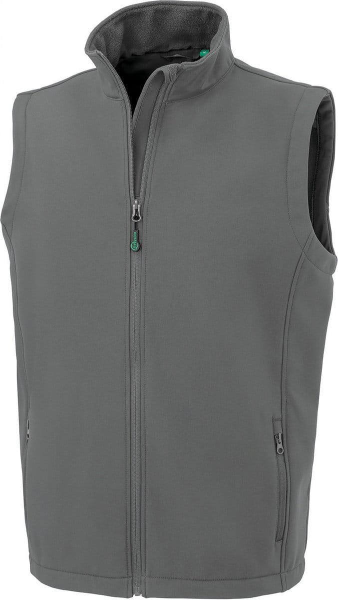 Result Men´s Recycled 2-Layer Printable Softshell Bodywarmer RT902 - Workguard Grey - M