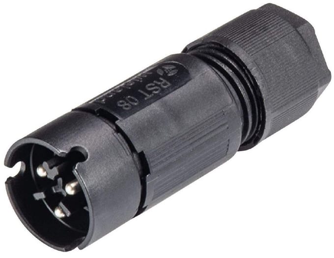 Wieland Microconnector RST08i3 S S1 ZR1 H SW 3-polige connector onderdeelcodering zwarte behuizing zwart