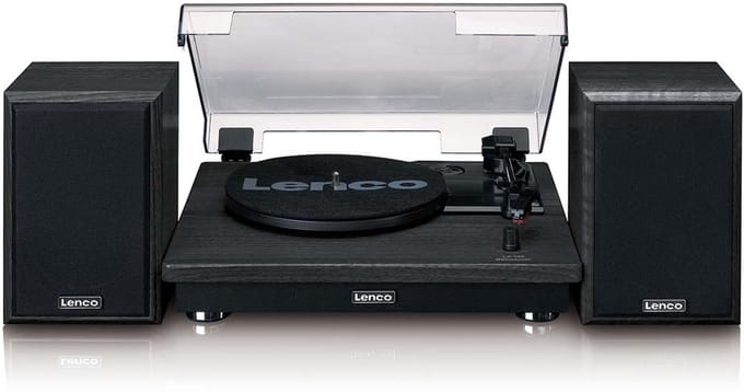 Lenco Platenspeler met Bluetooth - 2 externe Speakers - LS-100BK - Zwart