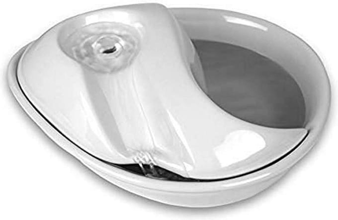 Thuys – Drinkfontein Kat Keramiek – Waterfontein Kat – Kattenfontein – 34 x 28 x 14cm – Wit