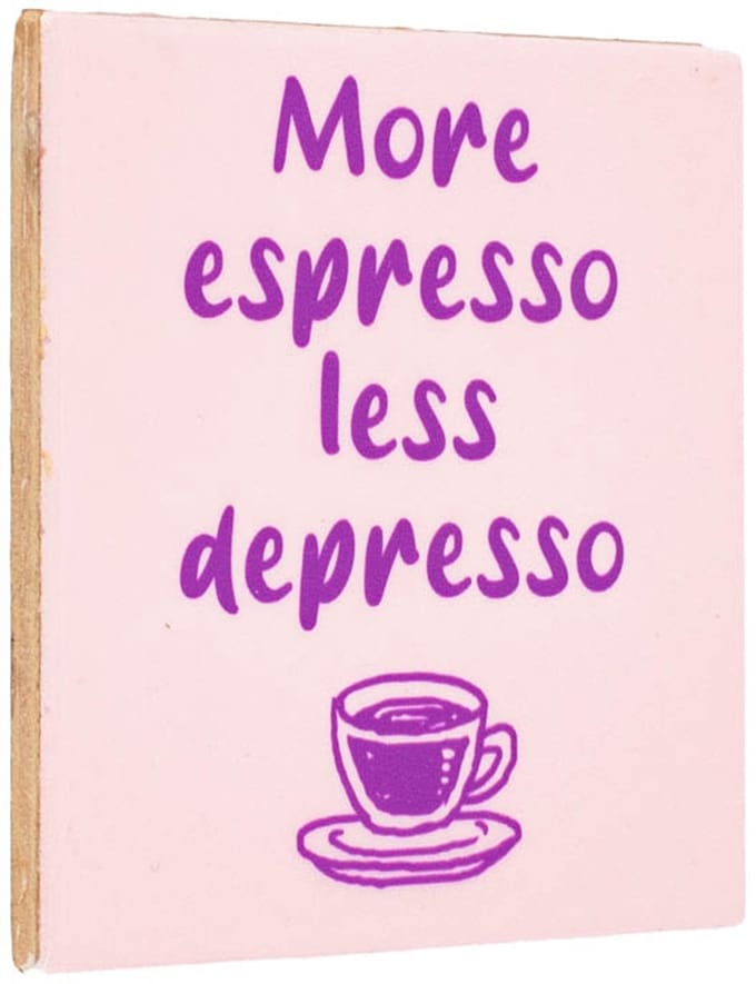 HomeBound by KY | Tegeltje - More espresso | tegeltje | 10,5x10,5x0,5cm