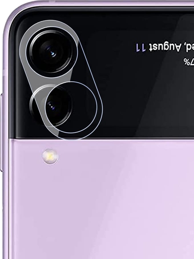 Camera Screenprotector geschikt voor Samsung Galaxy Z Flip 3 - Gehard Glas Beschermglas Tempered Glass Screen Protector