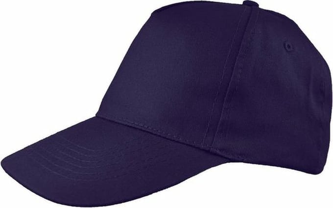 Brushed 5 Panel Honkbal cap - Pet - Donkerblauw