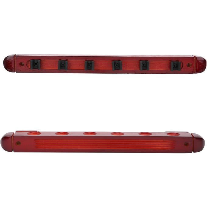 Wandgemonteerd Houten Biljart Pool Keu Rek 6 Keuen Hangen Houder Biljart Accessoire brown