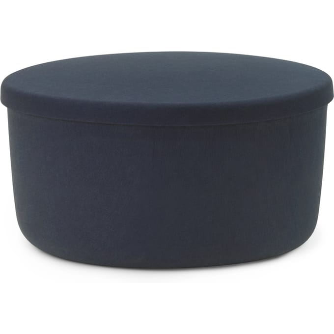Normann Copenhagen Hide Storage Poef - steel blue - large