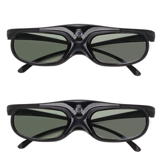 2 stuks 144Hz 3D Actieve Shutter Brillen DLP LinK LCD Lens 3D Brillen voor 3D DLP Projectoren