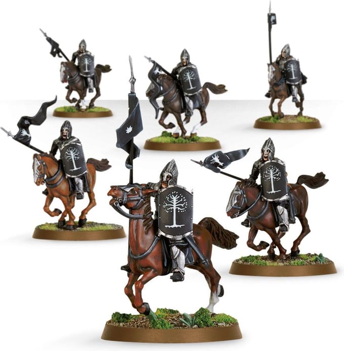 Set van 6 figuurtjes van 30 stuks Games Workshop Warhammer Middle Earth - Chevaliers de Minas Tirith