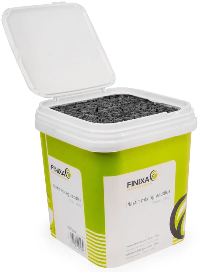 FINIXA Plastic Roerlatten 'Twisted' 20cm in hersluitbare emmer - 250 stuks