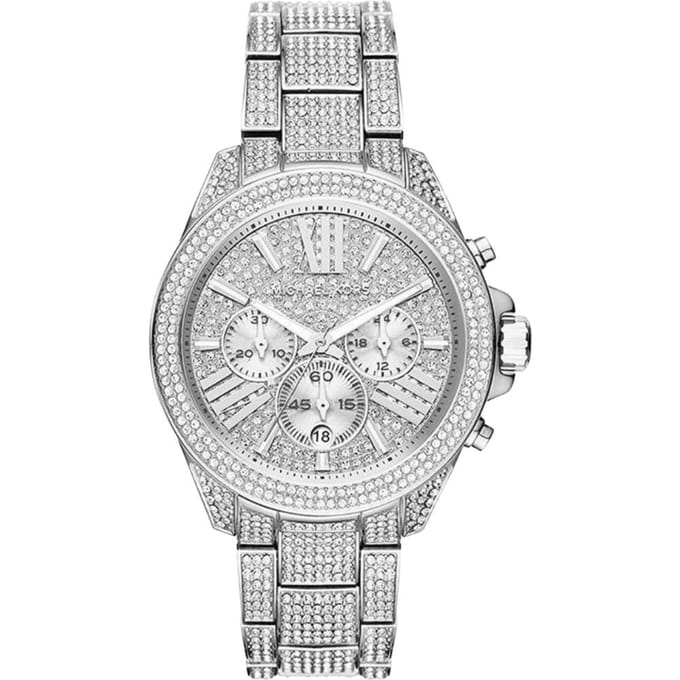 Michael Kors MK6317 Wren 42 mm RVS Chronograaf Dameshorloge