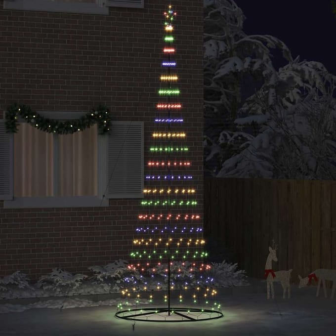 vidaXL - LED - kerstboom - Multikleur - 399 - cm - Metaal