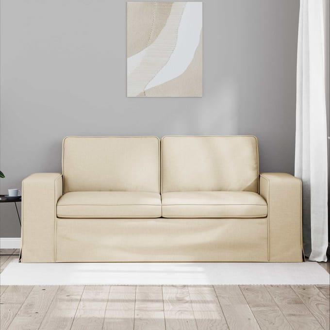 vidaXL - Bank - Crème - 182 - x - 80 - x - 82 - cm - Stof