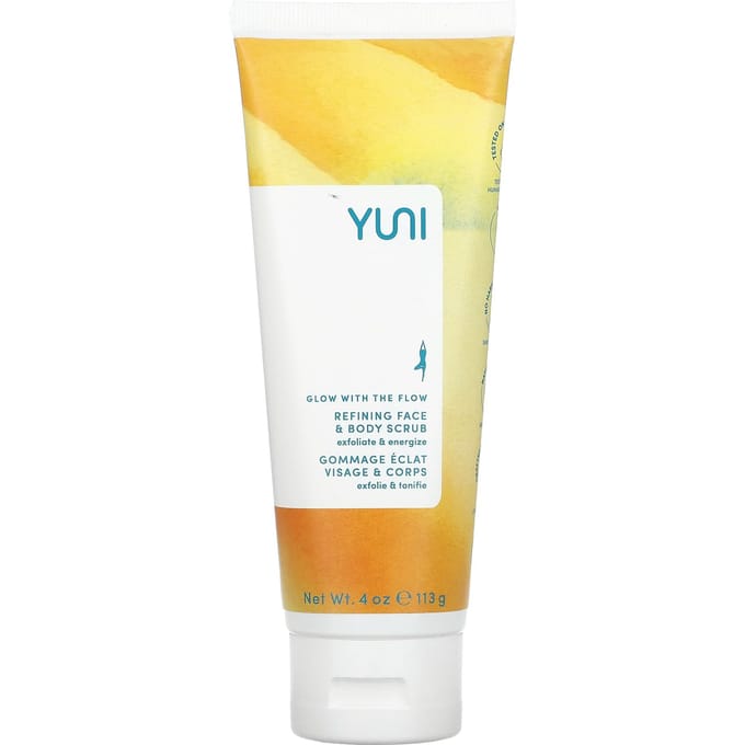 Yuni Beauty, Glow With The Flow, Refining Face and Body Scrub, 4 oz (113 g) beige