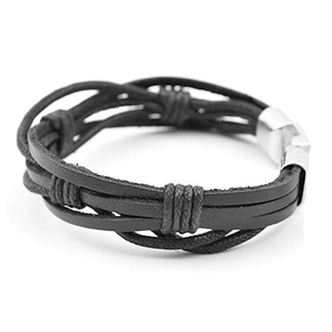 Montebello Armband Banksia - Unisex - Leer - Metaal - 20 cm
