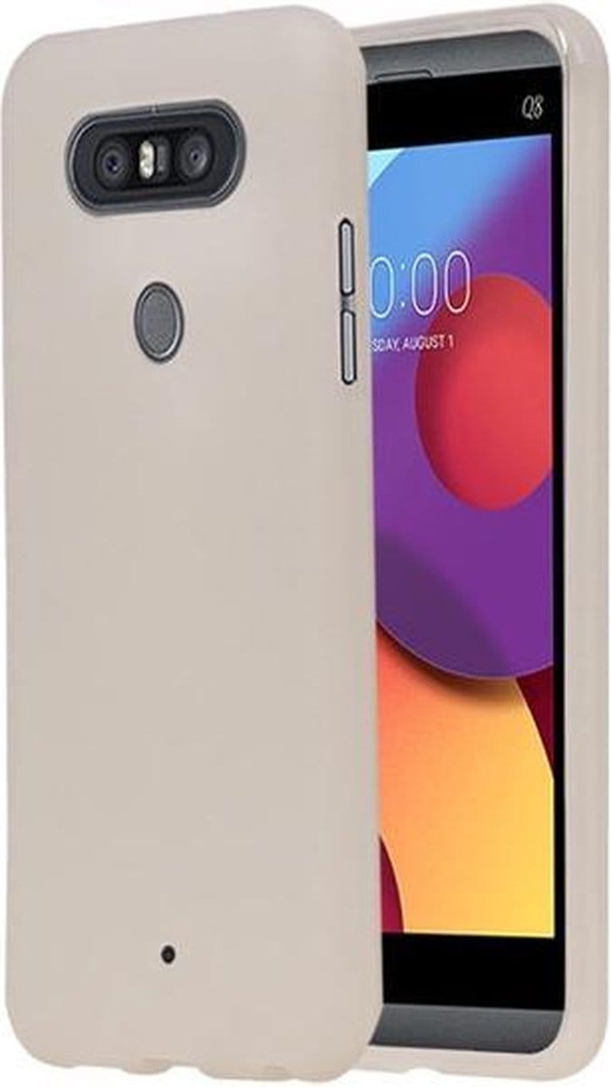 Wit TPU back case cover Hoesje voor LG Q8