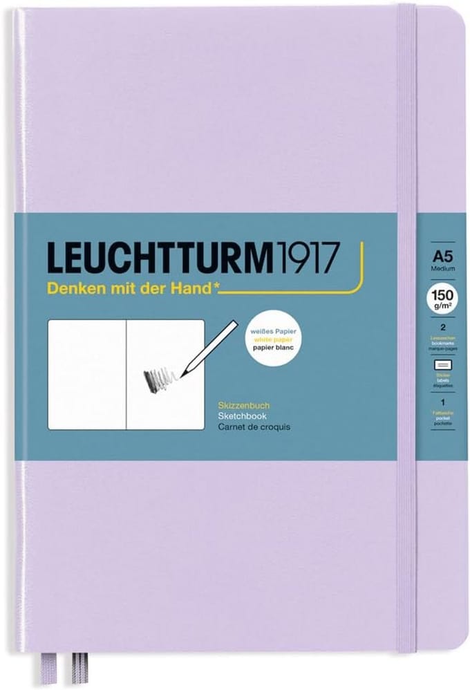 Schetsboek A5 Hardcover Dikte 150 g/m² Blanco Liggend Formaat 112 Pagina's