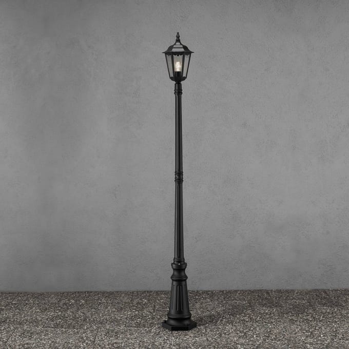 Konstsmide Mastlamp Firenze, 1-lamps, zwart