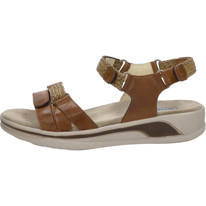 Wolky Acula Sandalen Plat - Cognac - Maat 42