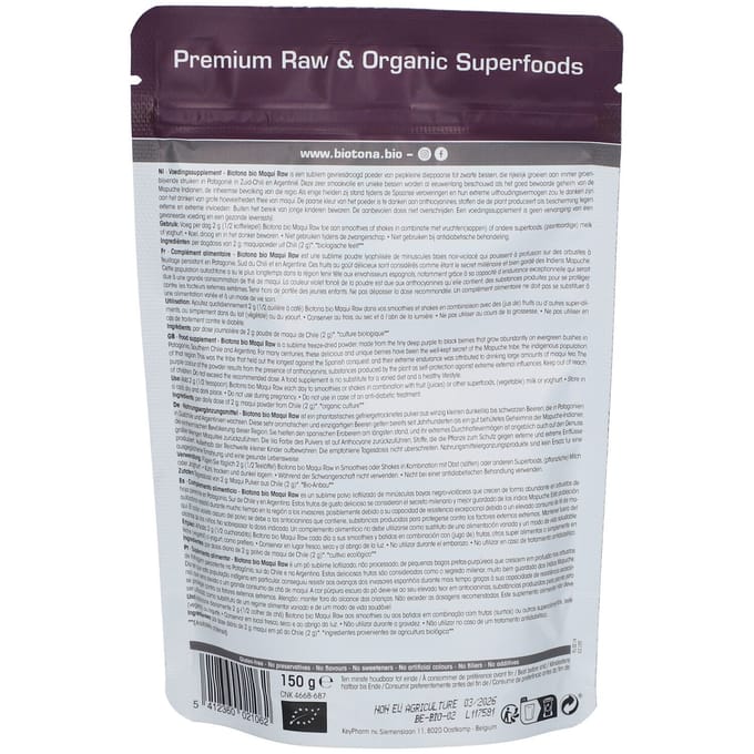 Biotona Maqui raw powder bio 150 Gram