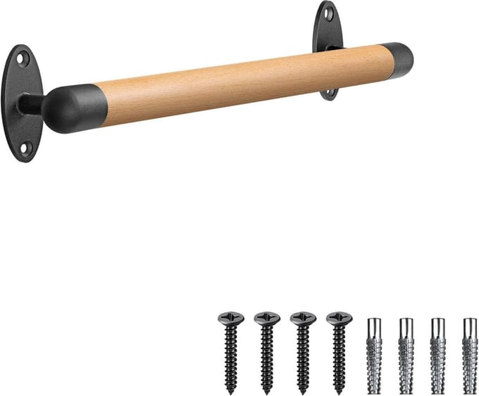 Houten Trapleuning 16 inch - Stevige Muurleuning voor Binnen en Buiten
