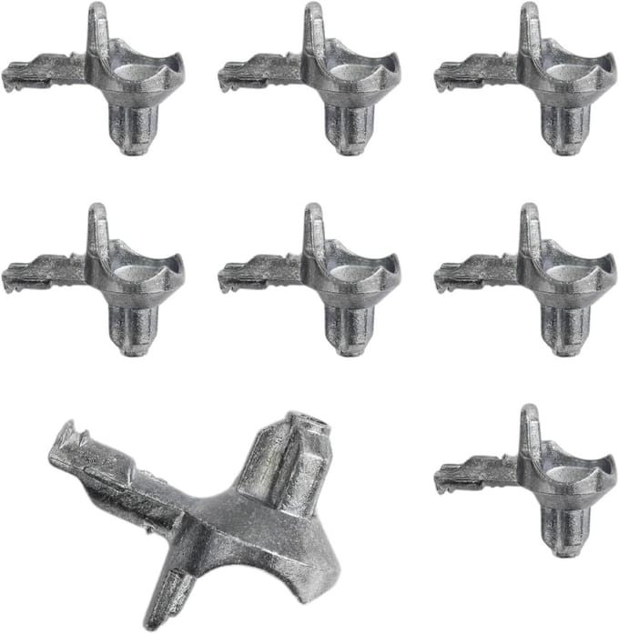 Famanu – Bodemdragers set van 8 stuks, geschikt als reserveonderdeel voor plankdragers, 3 mm