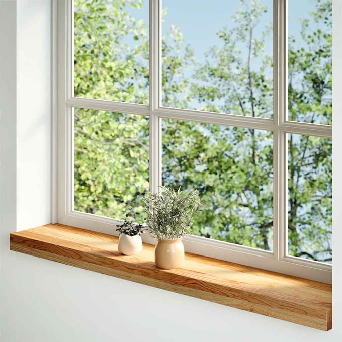 vidaXL - Vensterbanken - 2 - st - 80x15x2 - cm - massief - eikenhout - lichtbruin