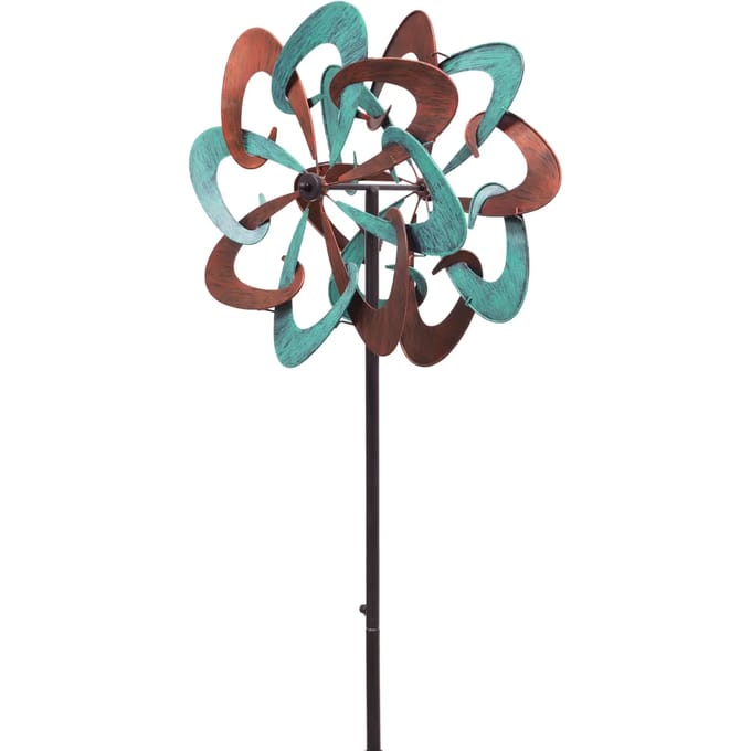 Windvanger HQ Metal Wind Spinner: Copper Swirl Duett 110222 Brons 33 x 93 cm