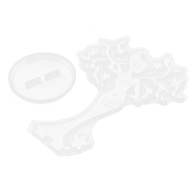 2 stuks siliconen schoonheid sieraden houder mal transparant DIY knutselen voor ketting display white