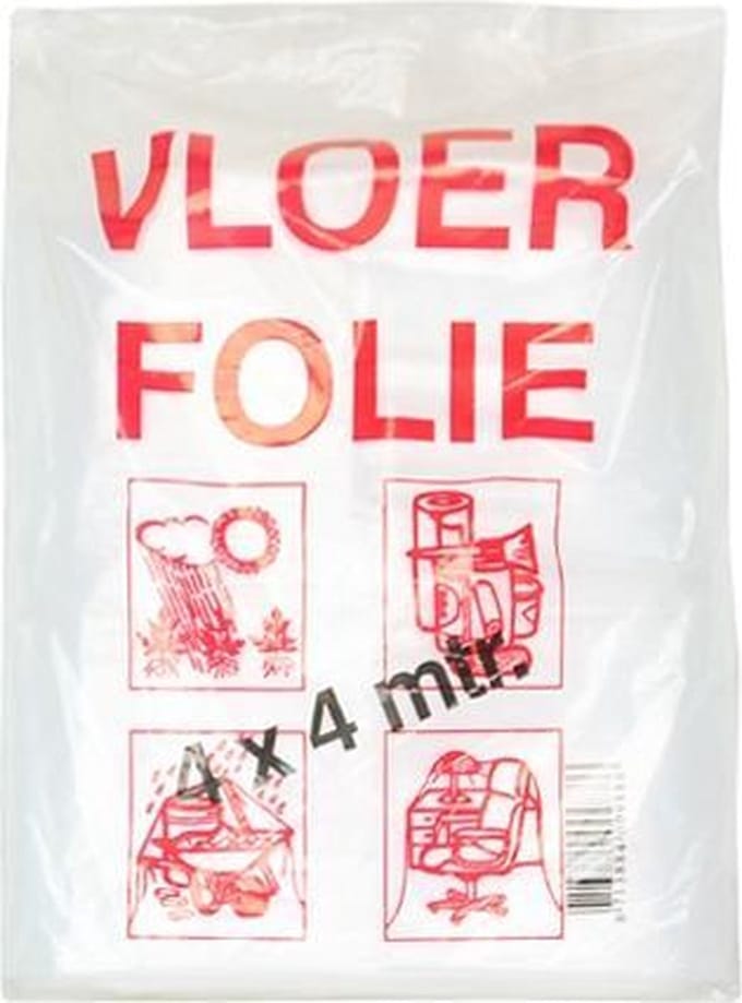 Afdekfolie - Vloerfolie - 4x4 m - Extra Sterk