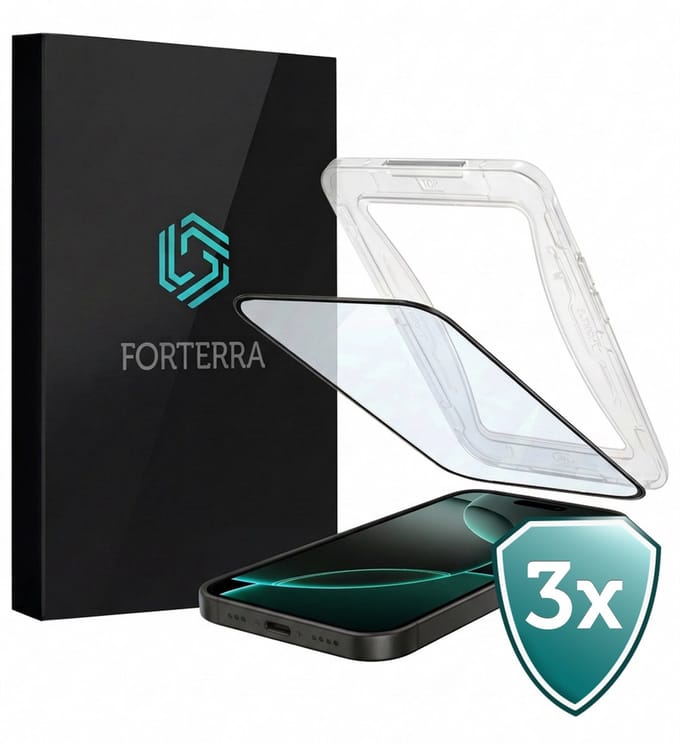Screenprotector 3 Stuks - Geschikt voor Apple iPhone 16 Pro Max - Met Installatie Kit - Beschermglas - Gehard Glas - Tempered Glass - Screen Protector