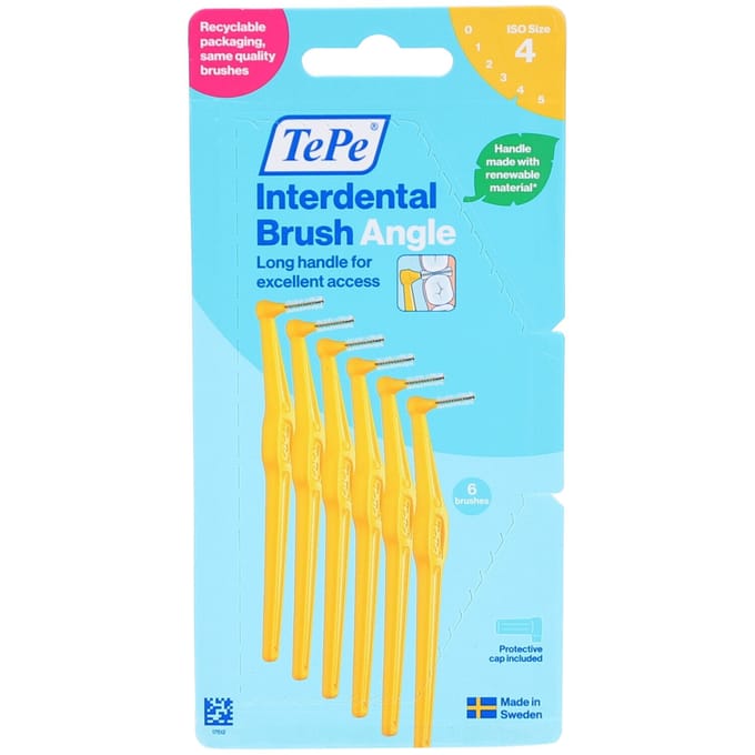 TePe Angle Interdentale Ragers Geel ISO maat 5 – 0,7 mm (6 stuks)