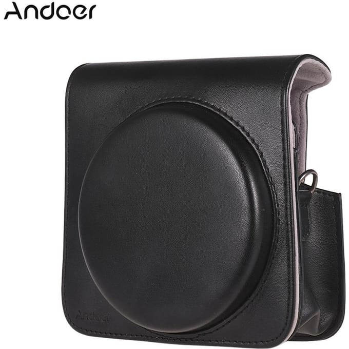 Beschermhoes PU leren tas met verstelbare band voor Fujifilm Instax Square SQ6 Instant