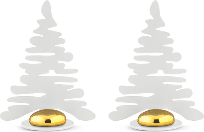 Alessi Bark Kerstboom Kerstdecoratie Set Van 2 Wit