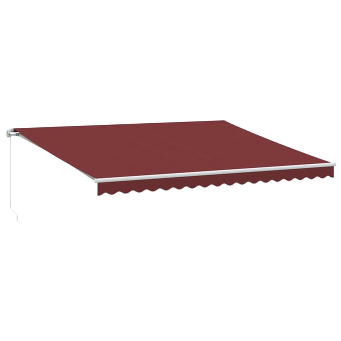 vidaXL - Uitschuifbare - luifel - Bordeauxrood - 450 - × - 350 - cm