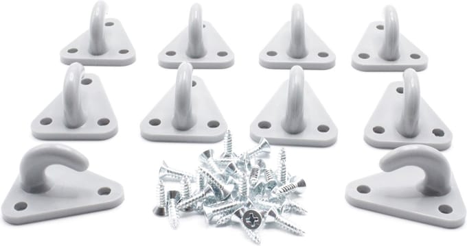Bindhaak voor netten (set 10 stuks + 30 schroefjes)