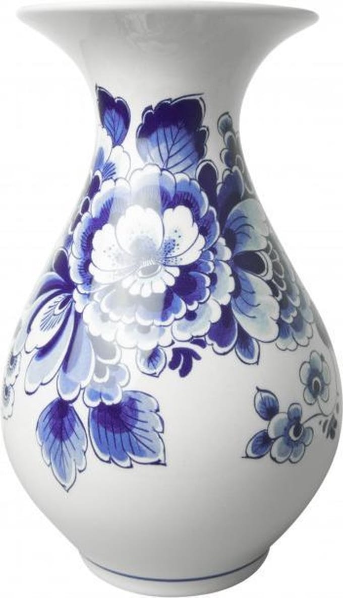 Seta Fiori - Buikvaas - Vaas - 23cm - bloemmotief -