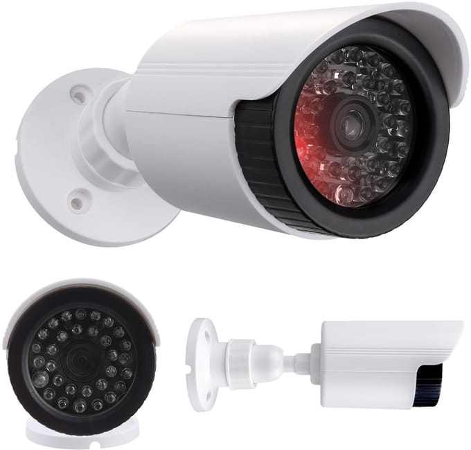 Dummy camera IR-LED's - IR-LED's, wit, voeding 2xAA (niet meegeleverd), ABS, IR1800 W