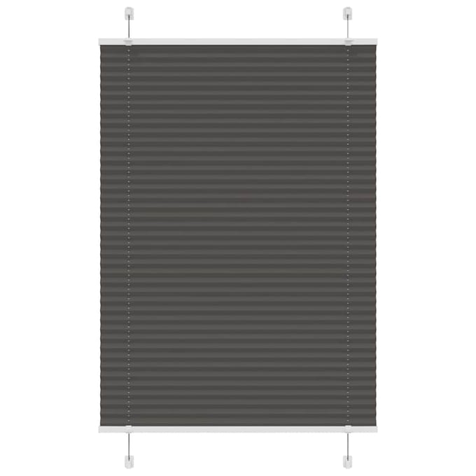 vidaXL - Plissé - rolgordijn - 90x100 - cm - stofbreedte - 89,4 - cm - polyester - zwart