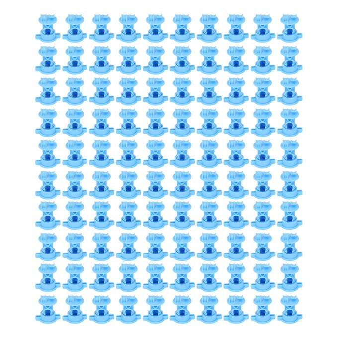 100 pièces Isolateurs ABS 55 mm de Longueur 48 mm de Largeur Isolateurs de Type Boulon pour Clôture Électrique Jardin Agricole bleu