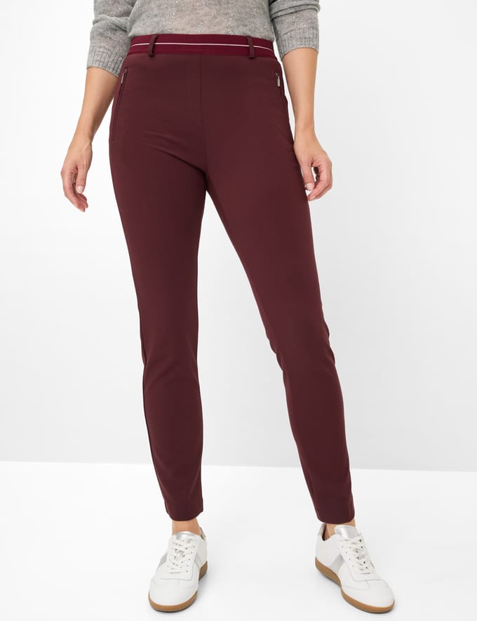 Raphaela by Brax Dames Sweatpants  Style LILLYTH AMARONE, donkerpaars, maat 40K