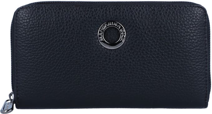 MANDARINA DUCK Portemonnee Mellow Leather Zip Around Wallet Black Zwart