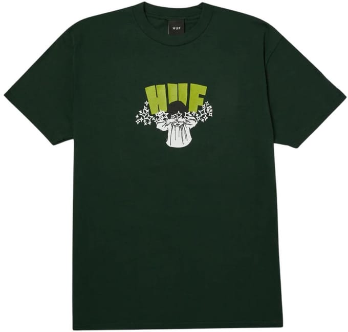HUF Dazed Casual T-shirt heren Donkergroen M